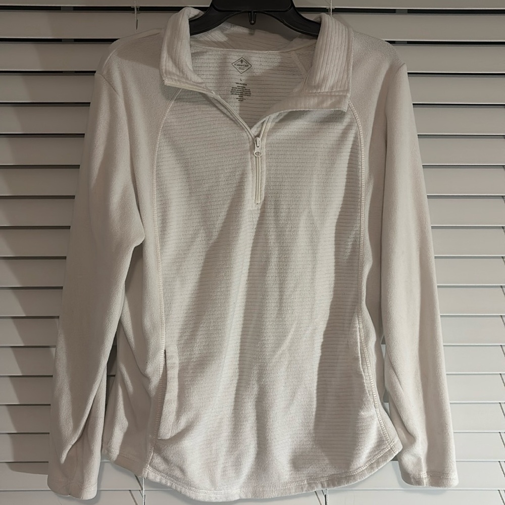 St. John’s Bay Fleece Quarter zip. Soft and functional.